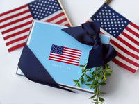 American Flag Fold-Over Stationery