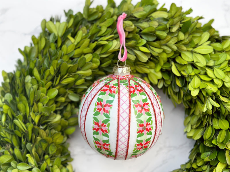 Pink Poinsettia Ornament
