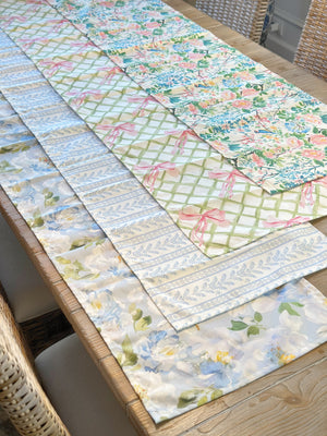 Blue Sea Fern Table Runner