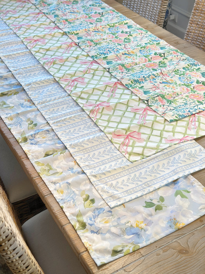 Blue Sea Fern Table Runner