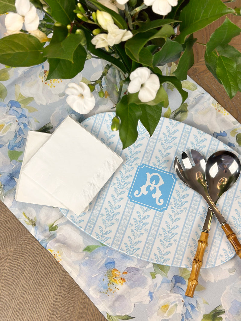 Blue Sea Fern Shatterproof Platter