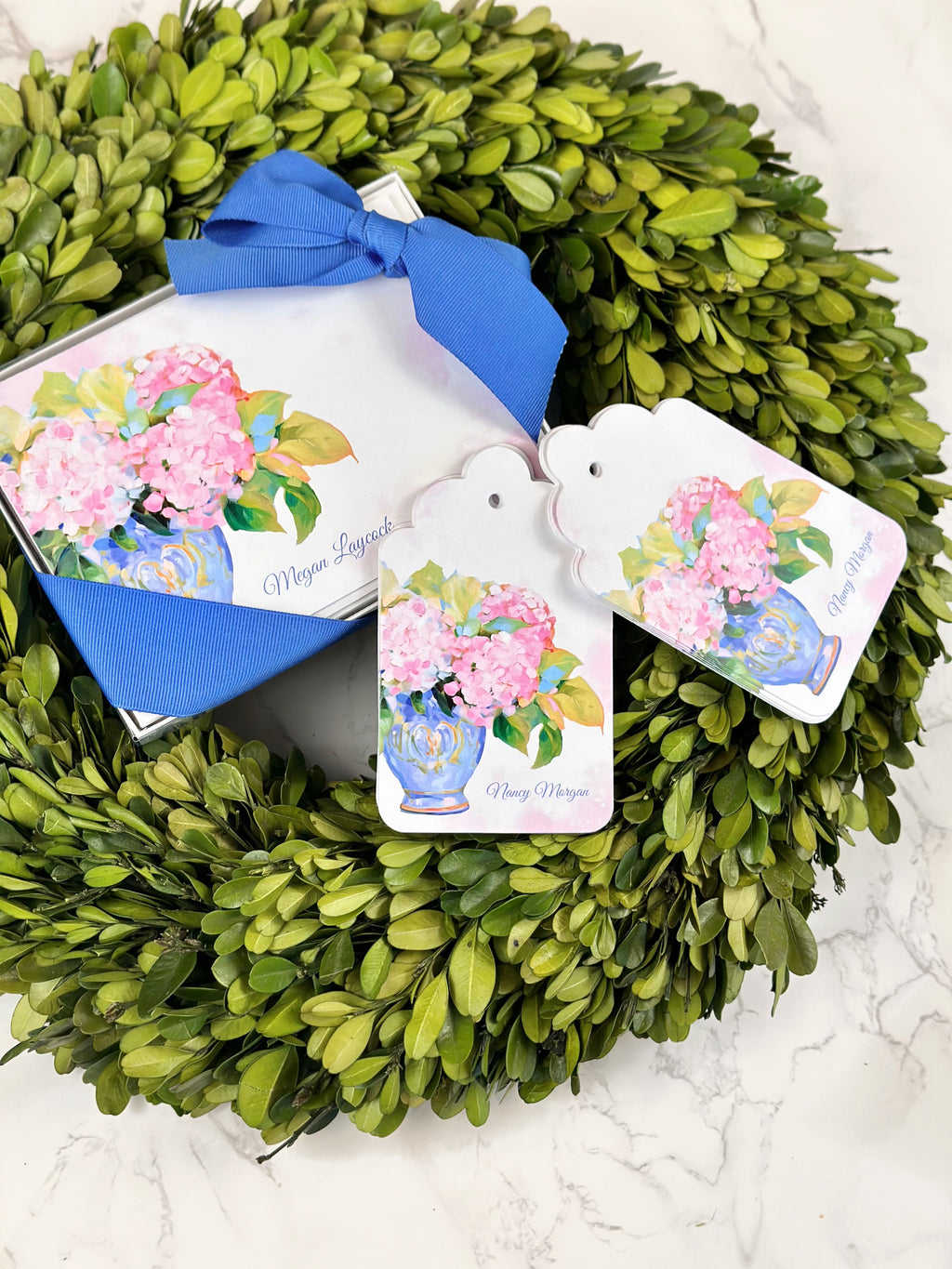 Pastel Floral Fold-Over Stationery