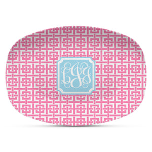 Powder Blue & Carnation Shatterproof Platter