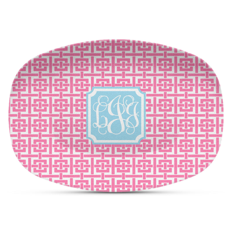 Powder Blue & Carnation Shatterproof Platter