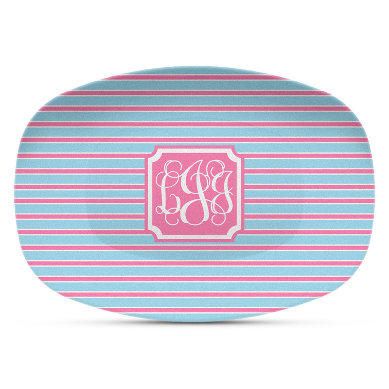 Powder Blue & Carnation Shatterproof Platter