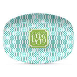 Turquoise & Lime Shatterproof Platter