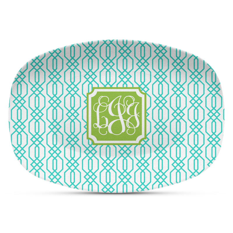 Turquoise & Lime Shatterproof Platter