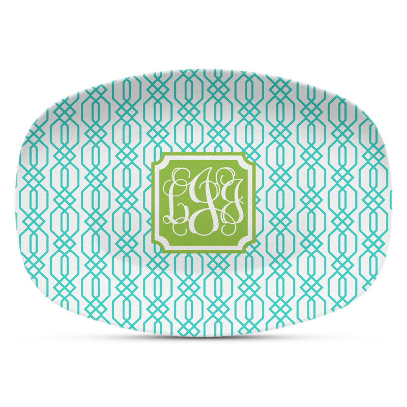 Turquoise & Lime Shatterproof Platter