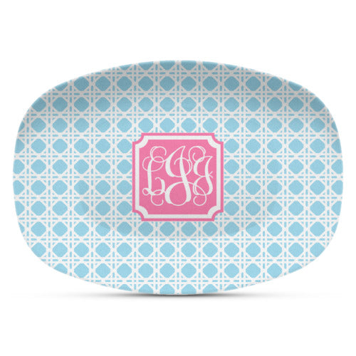 Powder Blue & Carnation Shatterproof Platter