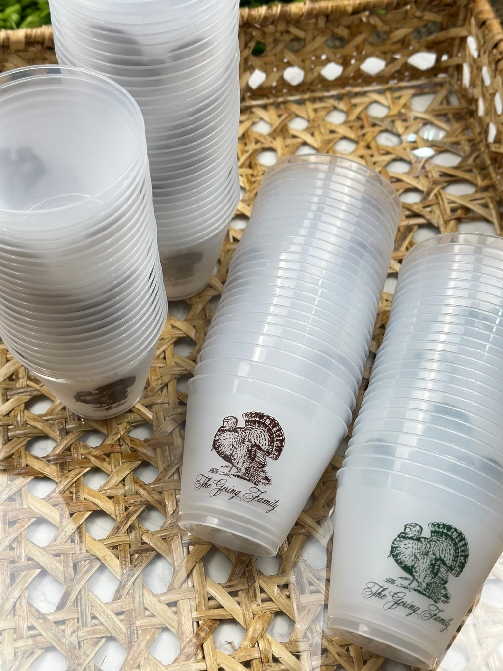 Toile Turkey Frosted Cups, 9oz-24oz