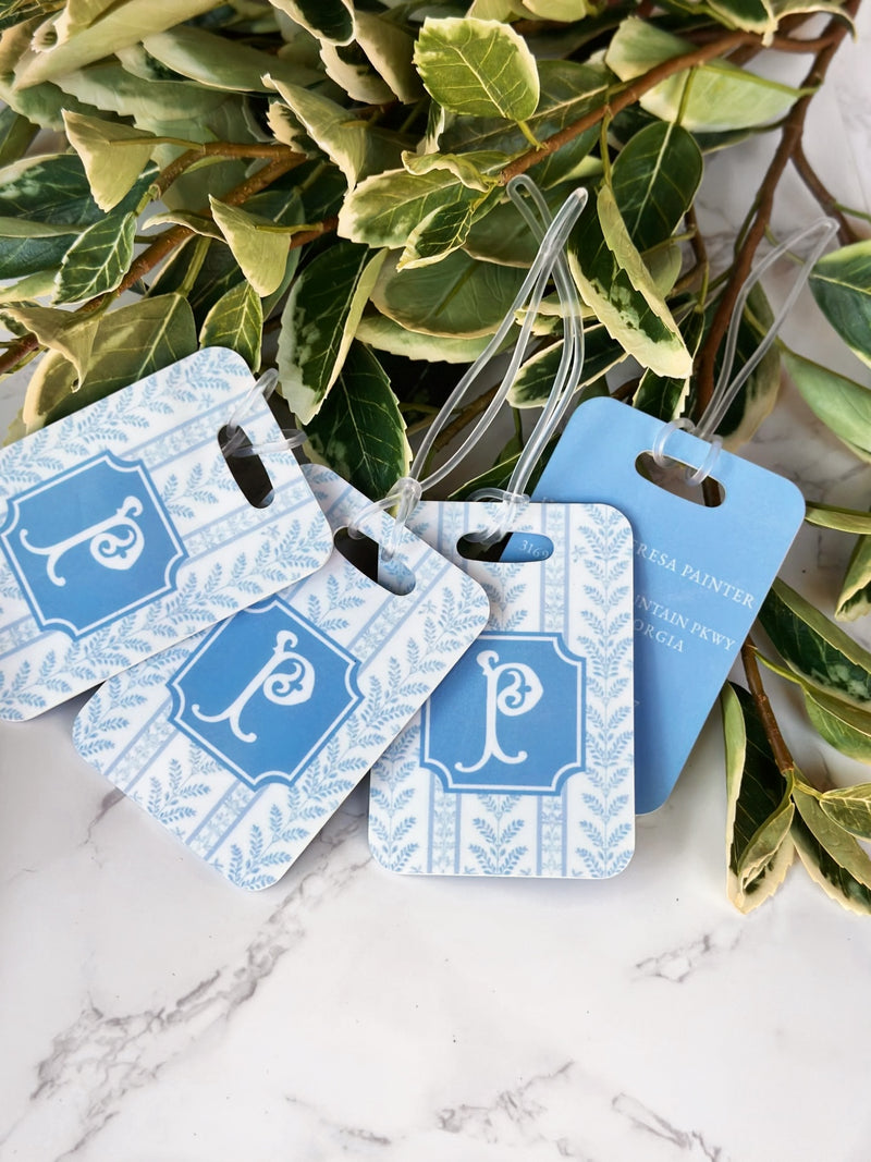 Blue Sea Fern Luggage Tag