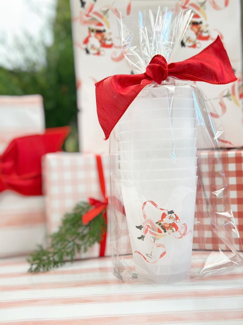 Sippin' Santa Frosted Cups, Set of 10
