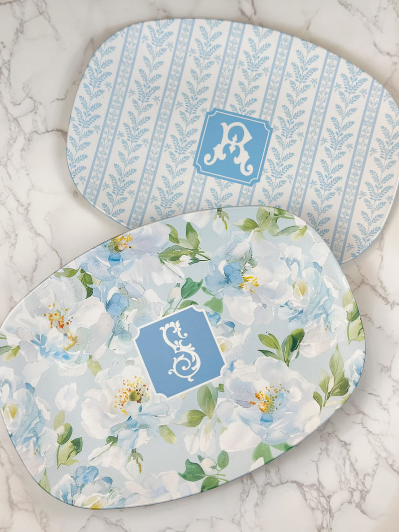 Blue Sea Fern Shatterproof Platter
