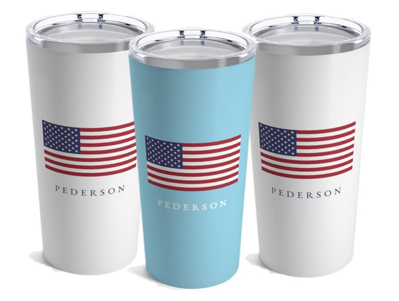 American Flag Personalized 20oz Tumbler