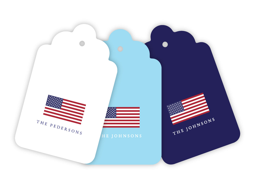 American Flag Gift Tags, Set of 20