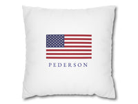 American Flag Personalized Pillow