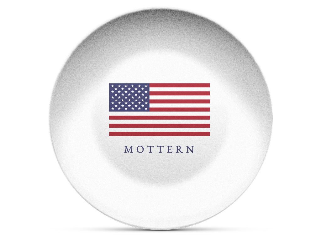 American Flag Shatterproof Plate
