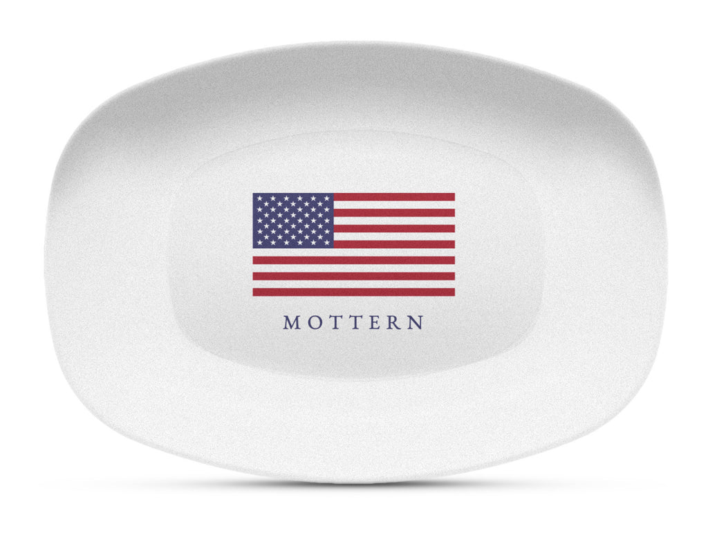 American Flag Shatterproof Platter