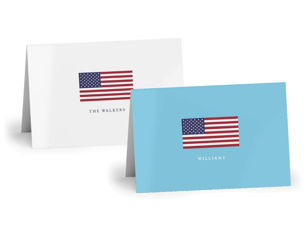 American Flag Fold-Over Stationery