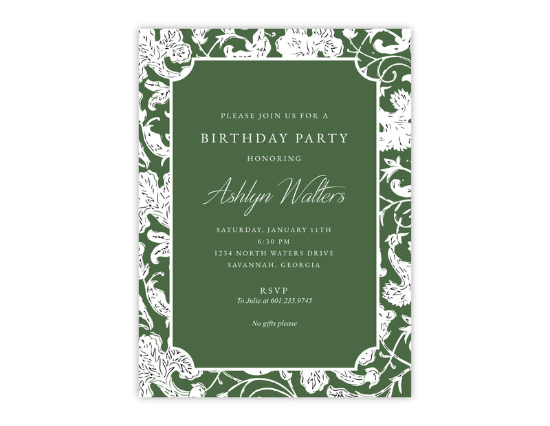 Artichoke Block Invitation