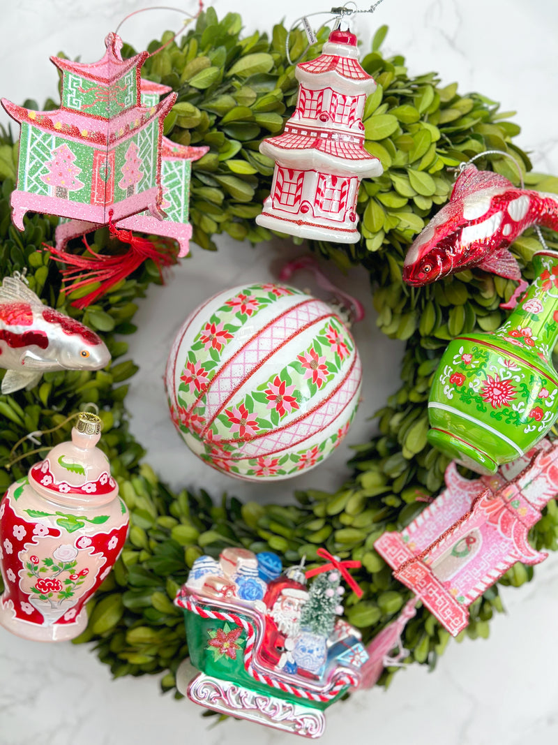 Pink Poinsettia Ornament