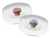 Basket Hydrangea Shatterproof Platter