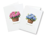 Basket Hydrangea Fold-Over Stationery