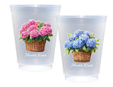 Basket Hydrangea Personalized Frosted Cups