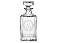 Beaufort Crest Engraved Glass Decanter