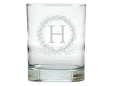 Beaufort Crest Double Old Fashion Engraved Glasses