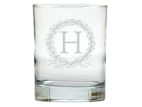 Beaufort Crest Double Old Fashion Engraved Glasses