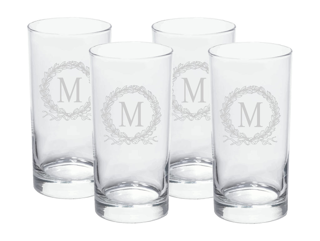 Beaufort Crest Engraved High Ball Glasses