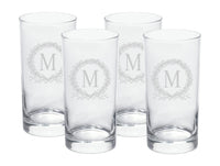 Beaufort Crest Engraved High Ball Glasses