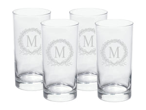 Beaufort Crest Engraved High Ball Glasses
