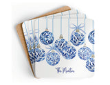 Blue Chinoiserie Baubles Coasters
