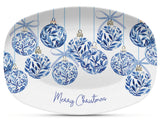 Blue Chinoiserie Baubles Shatterproof Platter