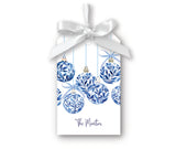 Blue Chinoiserie Baubles Gift Tags, Set of 20