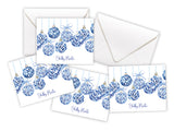 Blue Chinoiserie Baubles Enclosure Cards