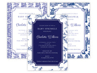 Blue Chinoiserie Invitations