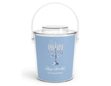 Blue Menorah Acrylic Ice Bucket