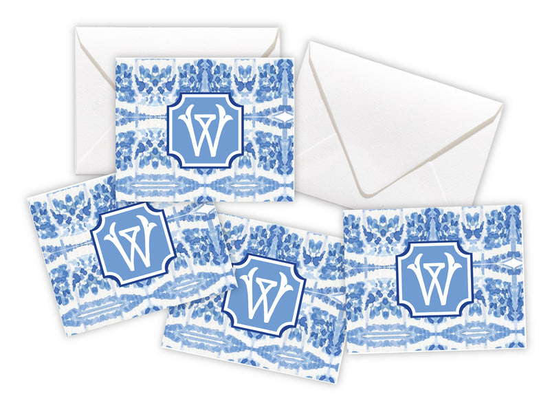 Blue Chinoiserie Watercolor Enclosure Cards