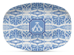Blue Chinoiserie Watercolor Shatterproof Platter