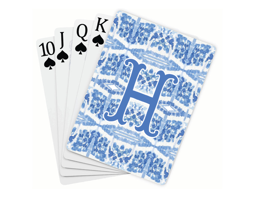 Blue Chinoiserie Watercolor Playing Card Deck