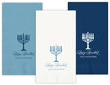 Blue Menorah Guest Towels