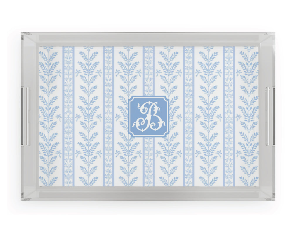 Blue Sea Fern Acrylic Tray