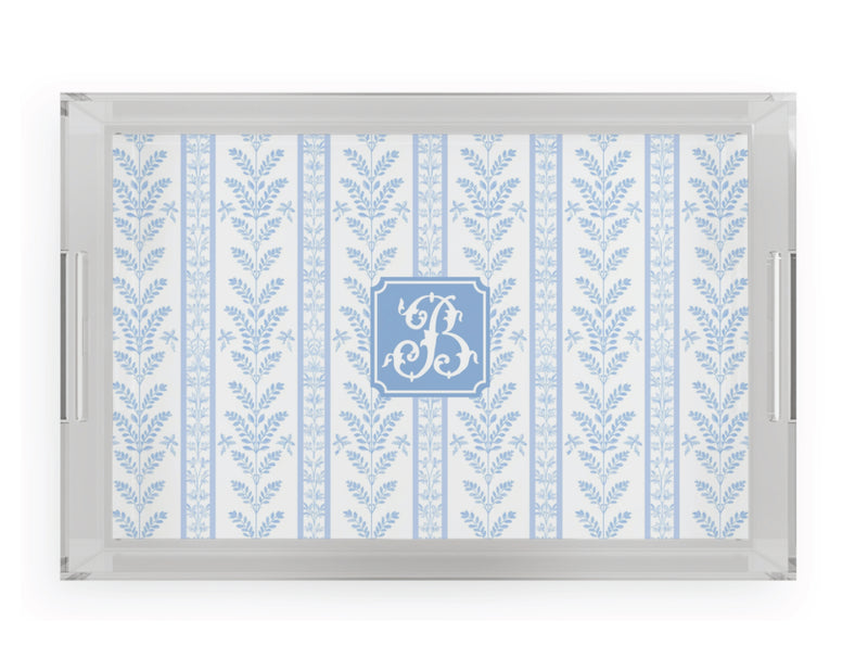 Blue Sea Fern Acrylic Tray
