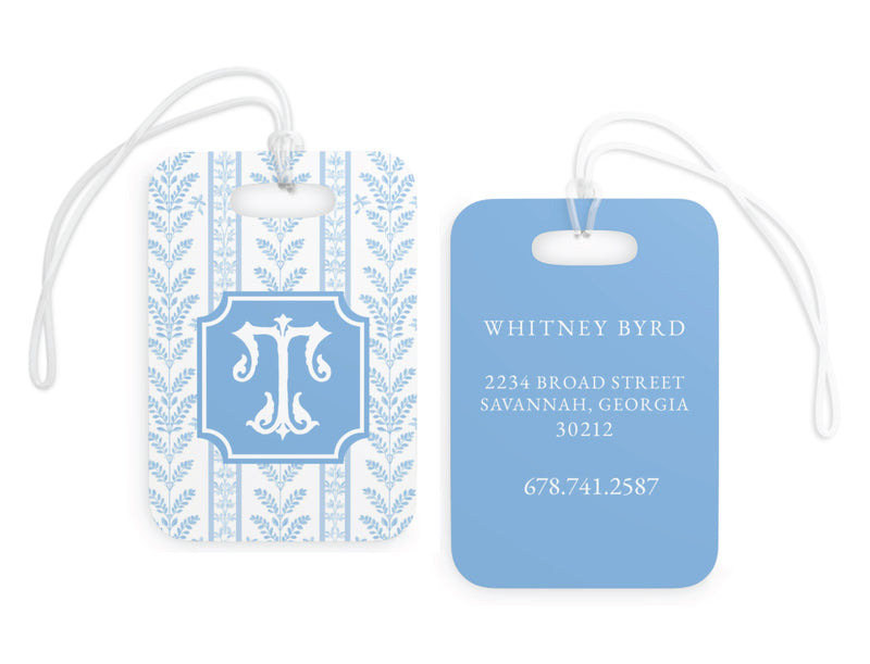 Blue Sea Fern Luggage Tag