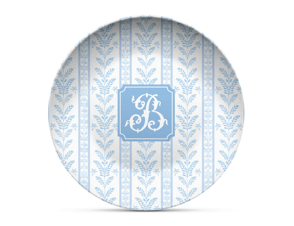 Blue Sea Fern Shatterproof Plate