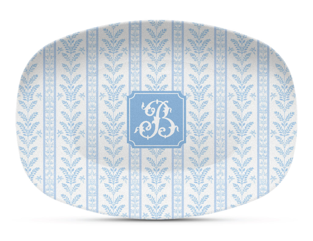 Blue Sea Fern Shatterproof Platter