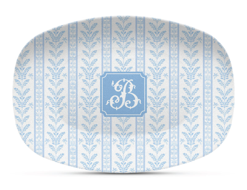 Blue Sea Fern Shatterproof Platter